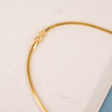Simple Shiny Flat Gold Chain