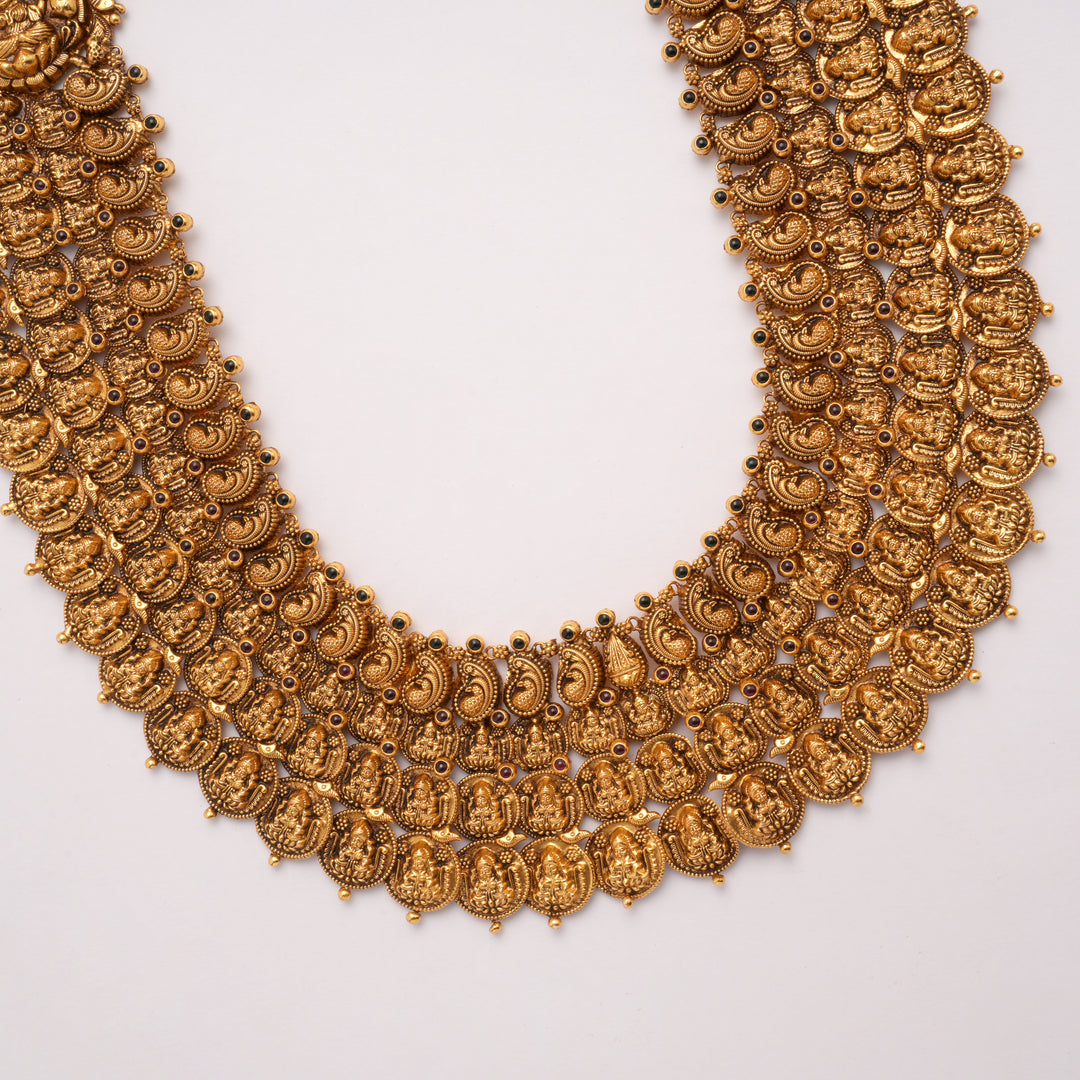 Antique Grand Multi Layer Golden Kasu Malai