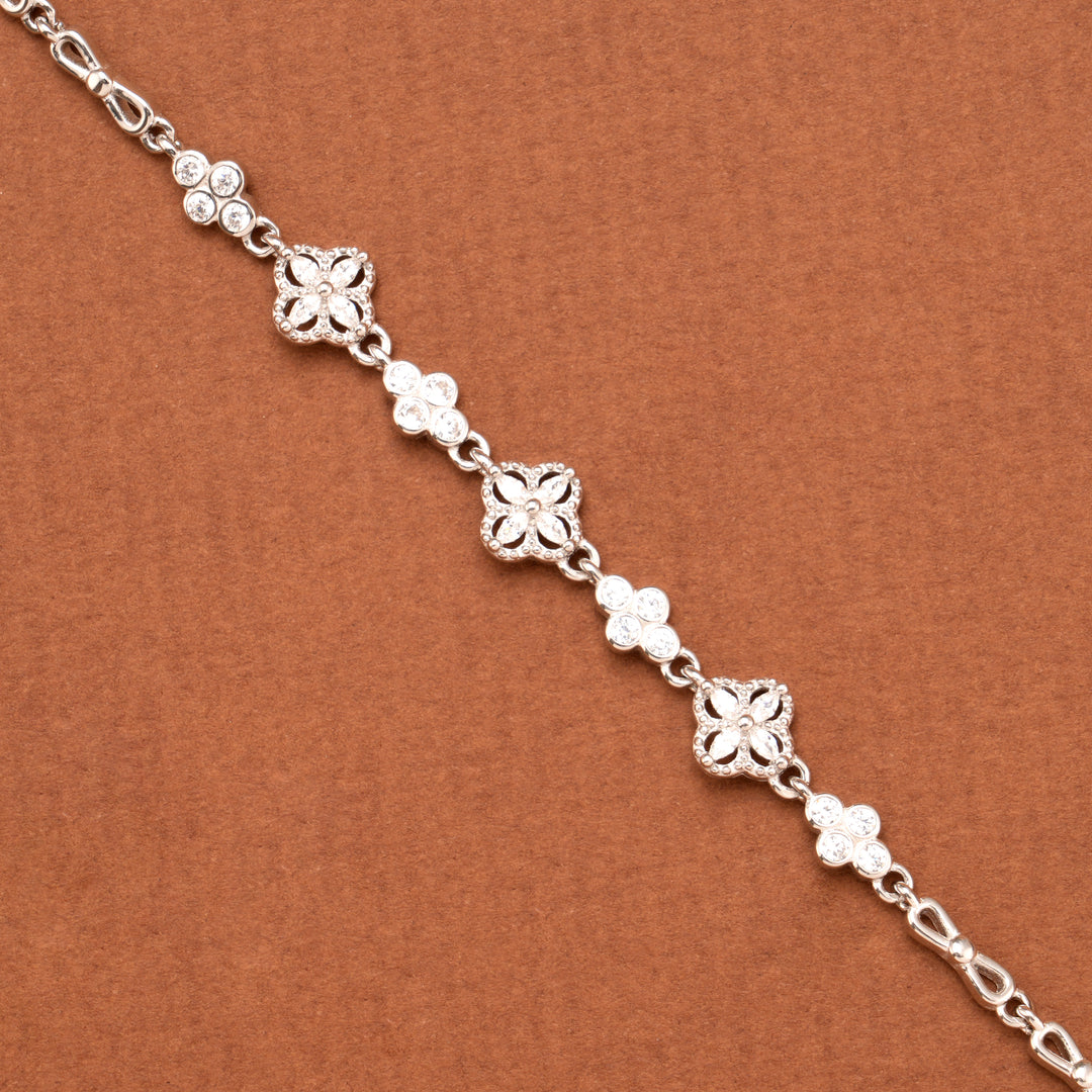 Mini Three Butterflies Silver Bracelet