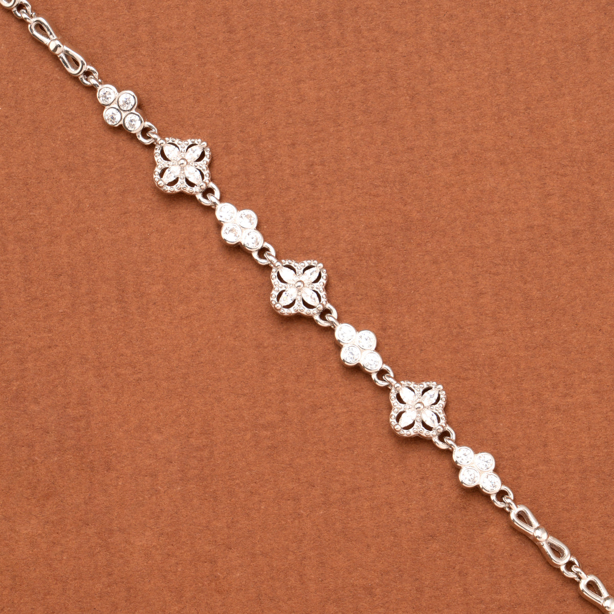 Mini Three Butterflies Silver Bracelet