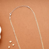 Triple Tone Layer Women’s Silver Chain