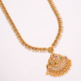 Elegant Floral Golden Pendant Haram