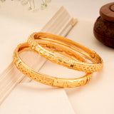 Blossom Spiral Design Gold Plated Bangle