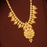 Flower Pattern Lakshmi Devi Gold Haram