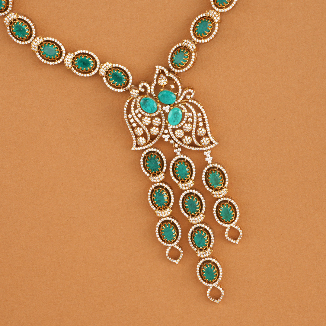 Mango Leaf Swarovski Emerald Haram