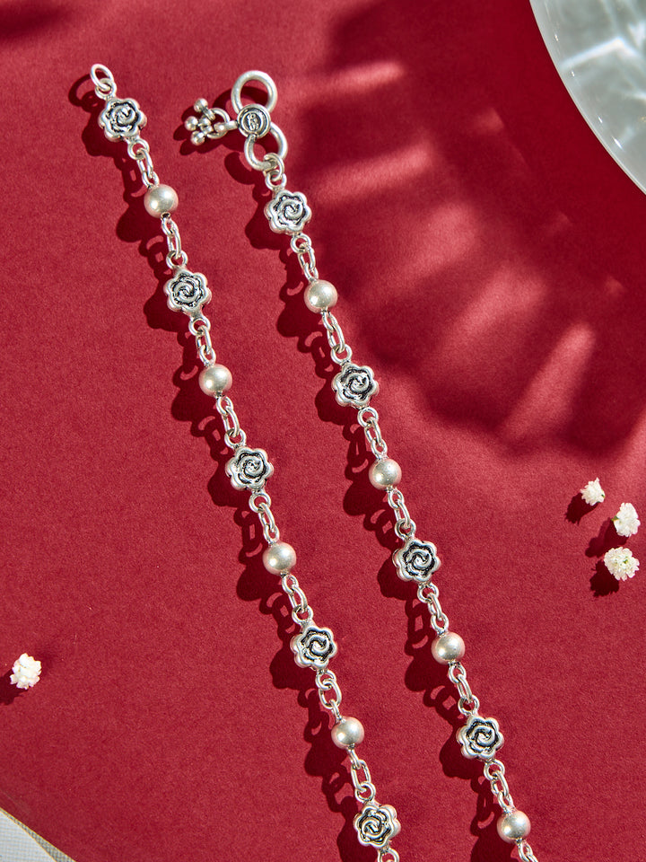 Floral Stone Bloom Harmony Anklet