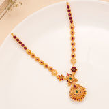 Elegant Emerald Temple Ruby Necklace