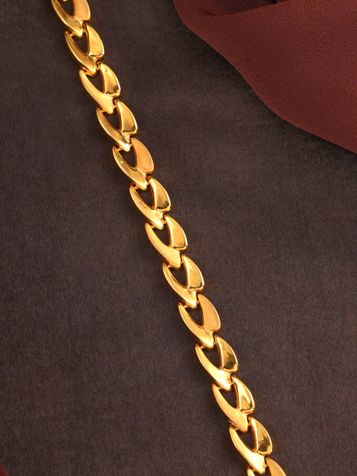 Classic Curb Chain Gold Men's Bracelet