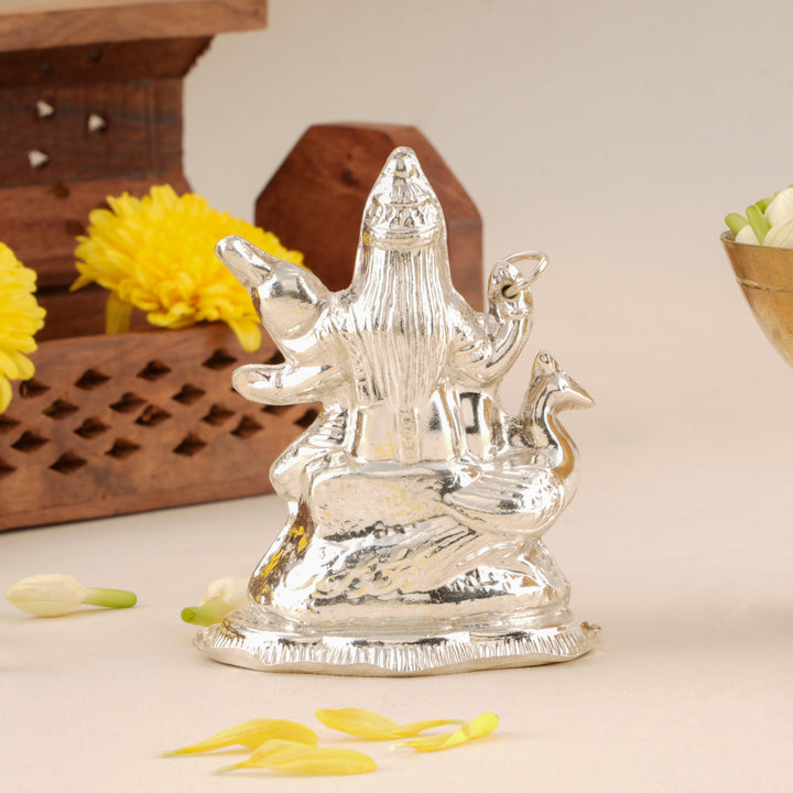 Devotional Saraswathi Silver Idol