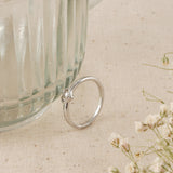 Trendy Single Heart Silver Baby Ring