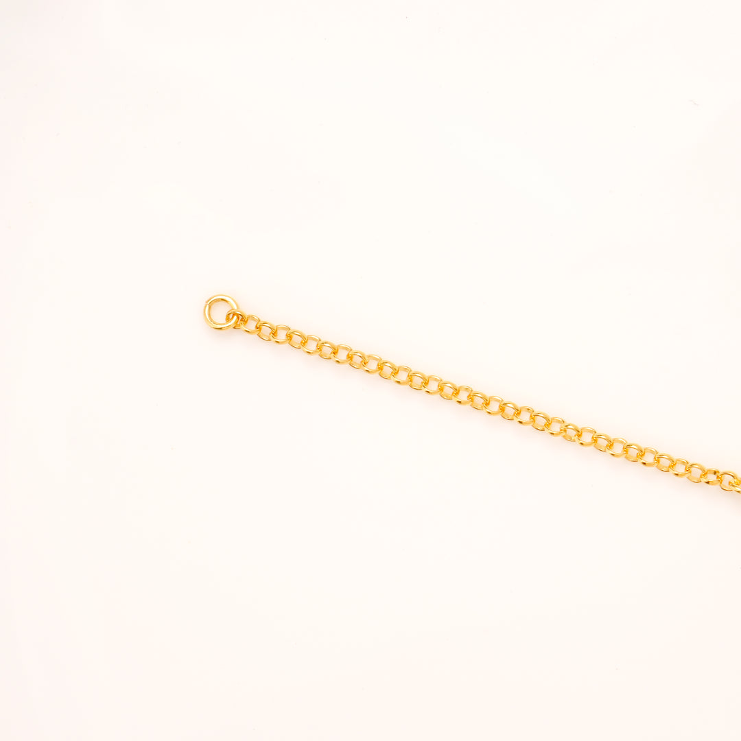 Cartoon Face Charm Gold Plated Bracelet