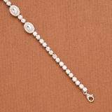 Sparkling White Stone Silver Women’s Bracelet