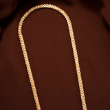 Floral Pendant White Stone Golden Chain