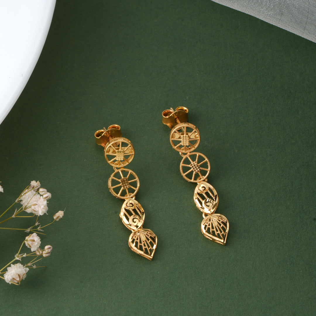 Long Dubai Work Floral Necklace Set