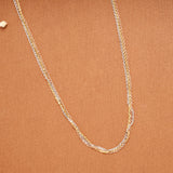 Triple Tone Layer Women’s Silver Chain