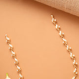 Elegant Butterfly Design Floral Golden Necklace