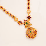 Elegant Emerald Temple Ruby Necklace