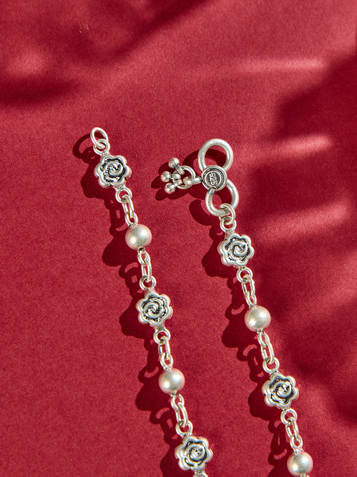 Floral Stone Bloom Harmony Anklet
