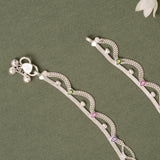 Multilayer Chain Silver Anklet