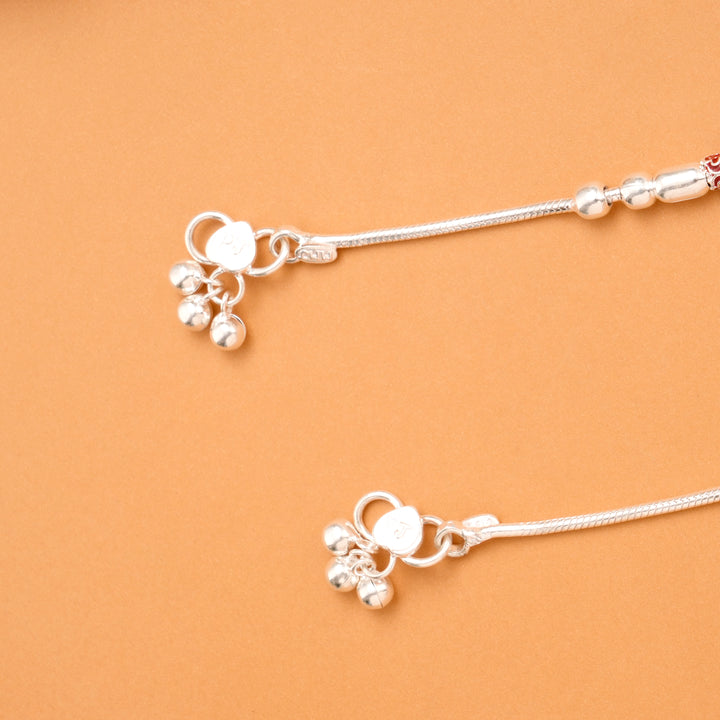 Traditional Floral Enamel Silver Kolusu