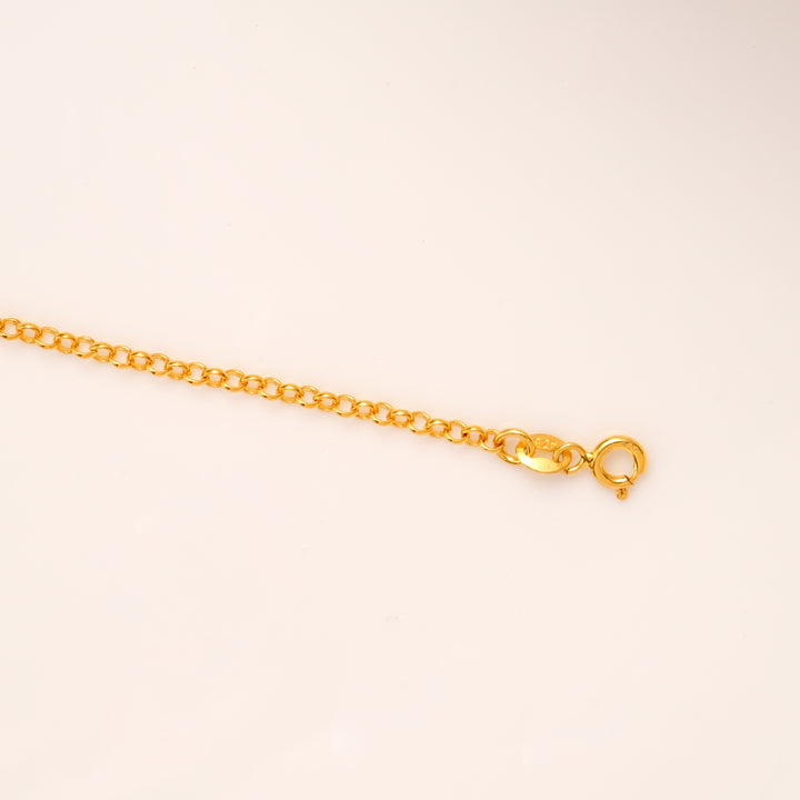 Cartoon Face Charm Gold Plated Bracelet