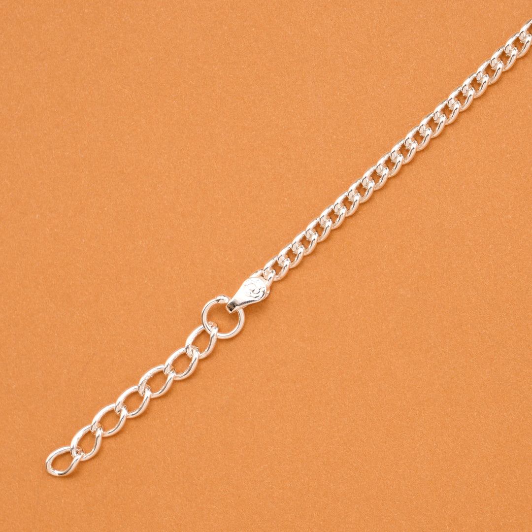 Cheerful Yellow Sun Charm Silver Baby Bracelet