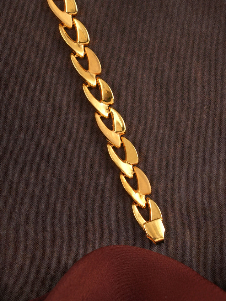 Classic Curb Chain Gold Men's Bracelet