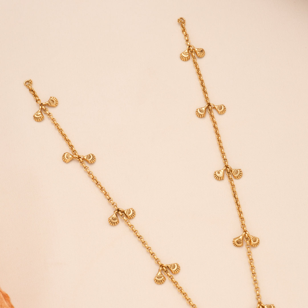 Lord Krishna Pendant with Golden Drops Necklace Set