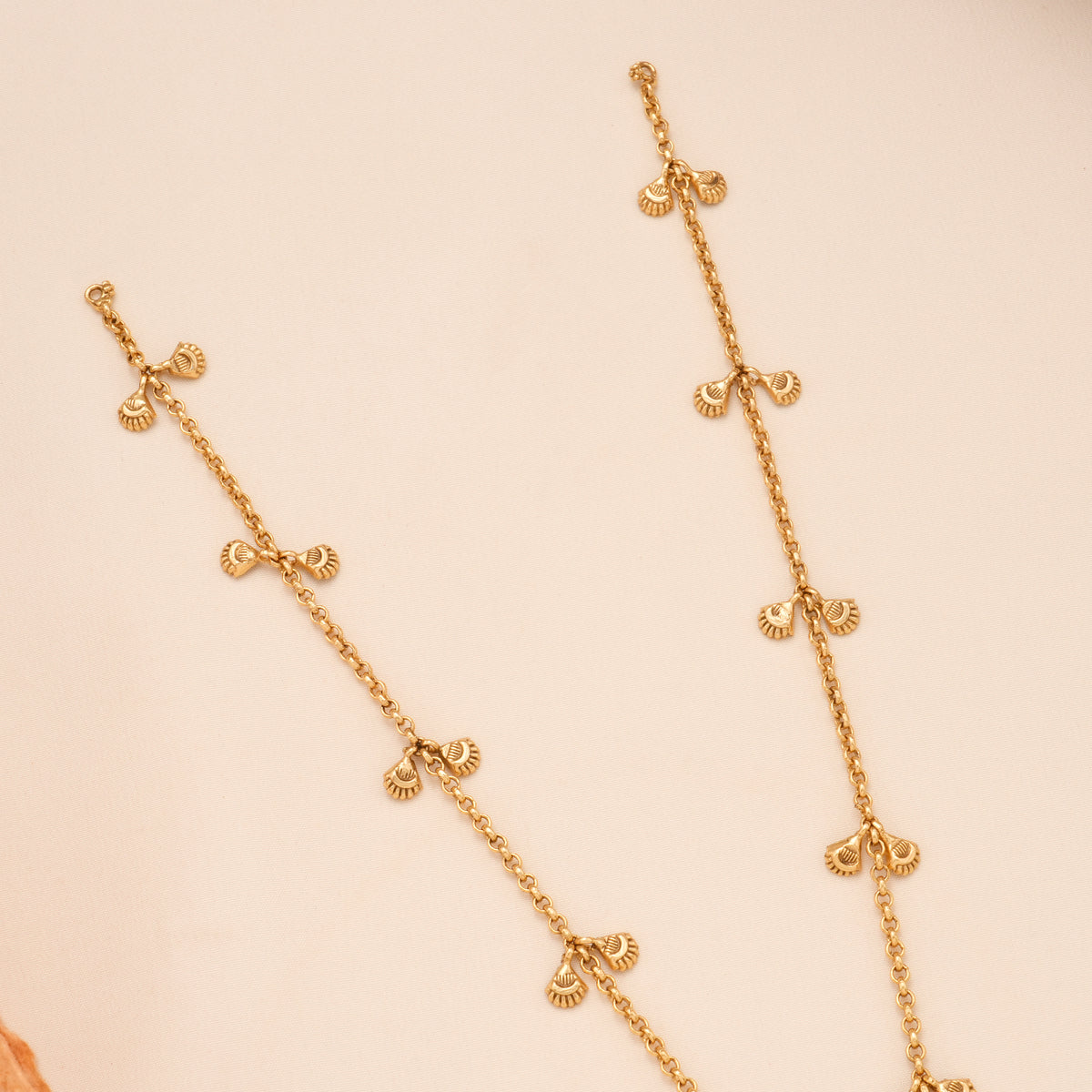 Lord Krishna Pendant with Golden Drops Necklace Set