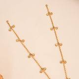 Lord Krishna Pendant with Golden Drops Necklace Set
