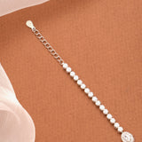 Sparkling White Stone Silver Women’s Bracelet
