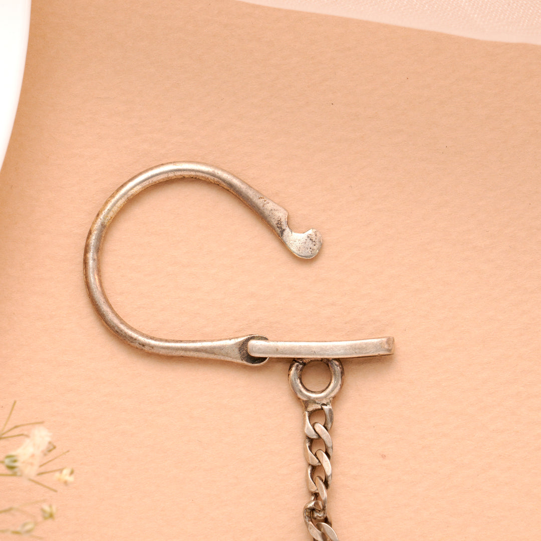 Cooling Glass Design Silver Keychain