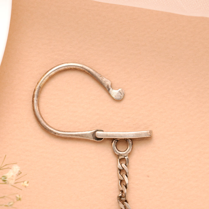 Cooling Glass Design Silver Keychain