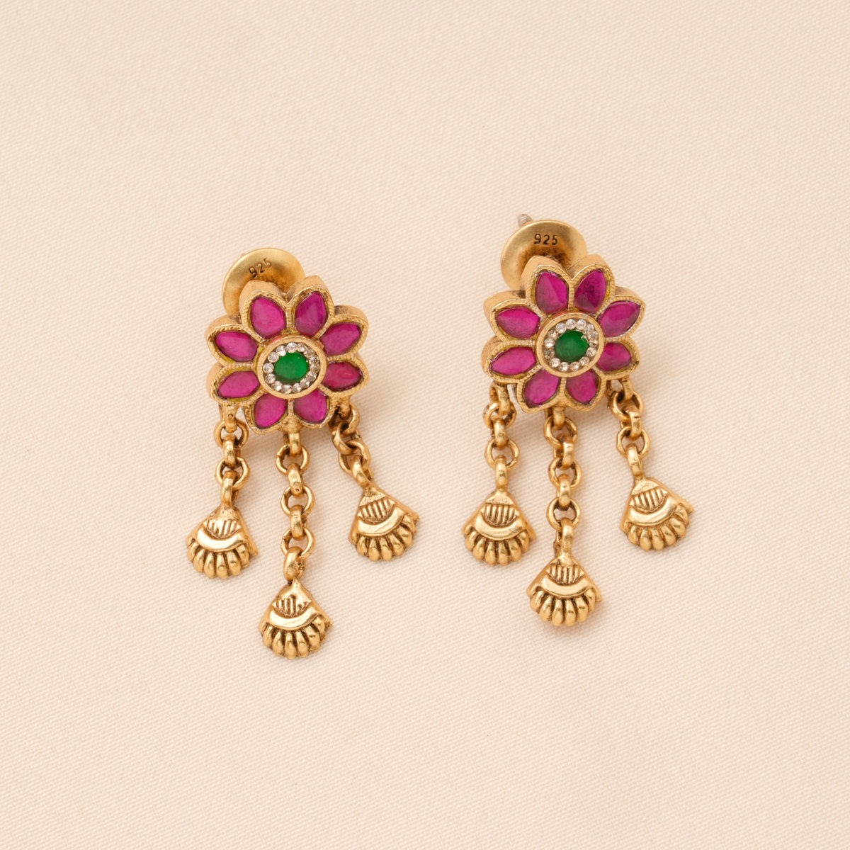 Lord Krishna Pendant with Golden Drops Necklace Set