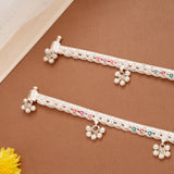 Elegant Heart Colourful Enamel Silver Anklets