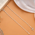 Delicate Snake Design Silver Anklets
