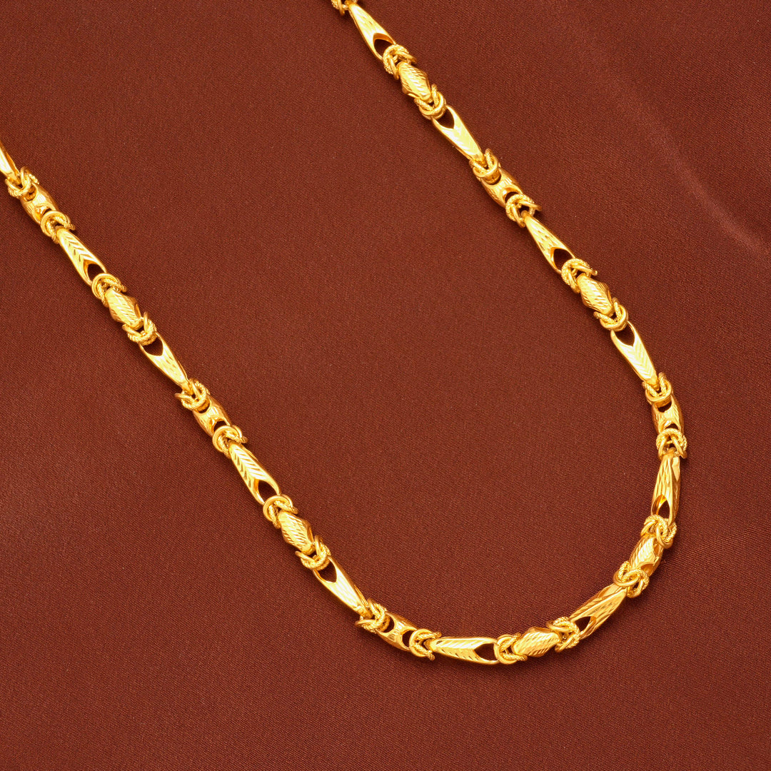 Trendy Hip Hop Style Design Gold Chain