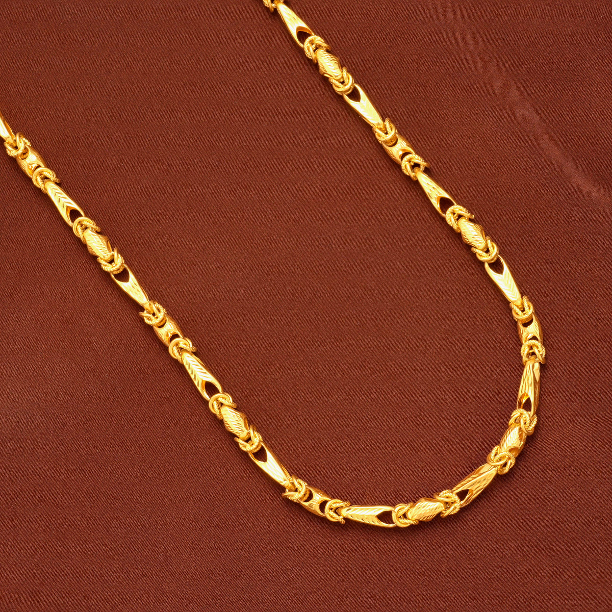 Trendy Hip Hop Style Design Gold Chain