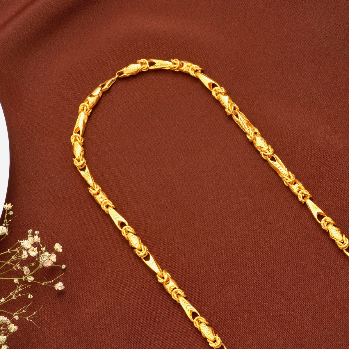 Trendy Hip Hop Style Design Gold Chain