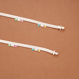 Multicolour Heart Enamel Payal Silver Anklets