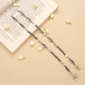 Spiral Twisted Linear Ruby Silver Anklet
