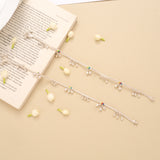 Classic Silver Linear Enamel Anklet