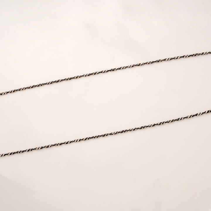 Tiny Charm Spiral Beads Silver Anklets