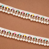 Elegant Colourful Star Enamel Silver Anklets
