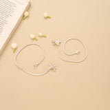 Sleek Snake Design Silver Anklet