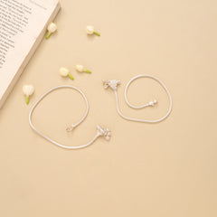 Sleek Snake Design Silver Anklet