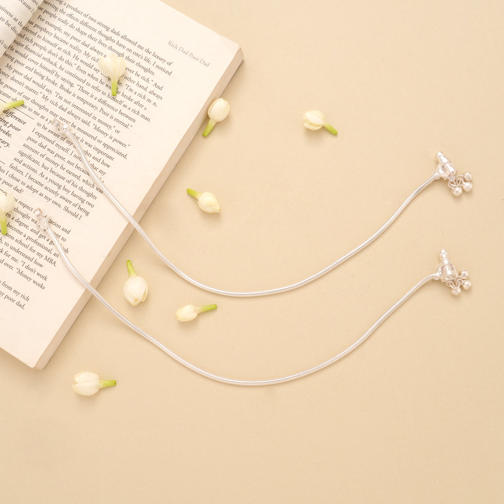 Thin Smooth Silver Anklet