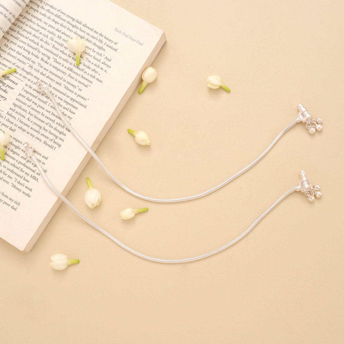Thin Smooth Silver Anklet