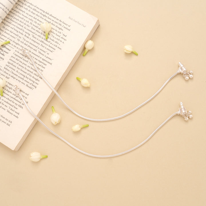 Thin Smooth Silver Anklet