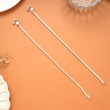 Bold Bombay Model Silver Anklet